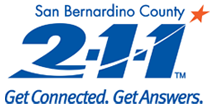 Blue Logo for San Bernardino County 2-1-1